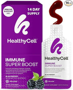 Healthycell Immune Super Boost Daily Liquid Supplement - Immune Support Supplement for Adults with Echinacea, Elderberry, Vitamin C, Vitamin D, Calcium & Zinc - 14 Gel Packs