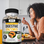 Kaya Naturals Digestive Enzymes with Prebiotics & Probiotics - Constipation & Bloating Relief - Weight Management Pills for Women & Men - Aids Immune Function - Digestion Support - 60 Veggie Capsules