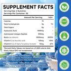 1000mg Hyaluronic Acid & Collagen Peptide Supplements with Biotin, Vitamins C & E - Hair Skin Nails Health Support for Men & Women, Blueberry Flavor, Gluten-Free 120 Gummies