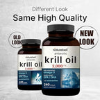 NatureBell Antarctic Krill Oil 2000mg Supplement, 240 Softgels, 3X Strength Natural Source of Omega-3s, EPA 240mg + DHA 160mg + Astaxanthin 800mcg – No Fishy Aftertaste – Mercury Free & Non-GMO