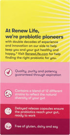 Renew Life Women's Probiotic Capsules, Supports pH Balance for Women, Vaginal, Urinary, Digestive and Immune Health, L. Rhamnosus GG, Dairy, Soy and Gluten-Free, 90 Billion CFU - 60 Ct