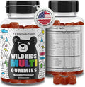 Wild Foods Kids Multivitamin Gummies – Natural Skin, Immune & Bones Support with Kids Vitamins A, C, D, E, B12, Iron & DHA – Probiotics & multivitamin for Growth – 60 Flavored Gummies