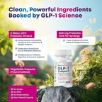 GLP-1 Support Weight Loss Probiotic Supplement - Women Men Natural Appetite Suppressant Metabolism Booster Healthy Gut Support - GLP1 Support for Hunger Control Curb Cravings & Fat Burn