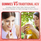 Apple Cider Vinegar Gummies with Vitamins - Delicious Apple Flavor for Women's Health, Metabolism Support & Digestive Wellness, 1000mg ACV with B12, B6, Folic Acid, 120 Vegan Gummies