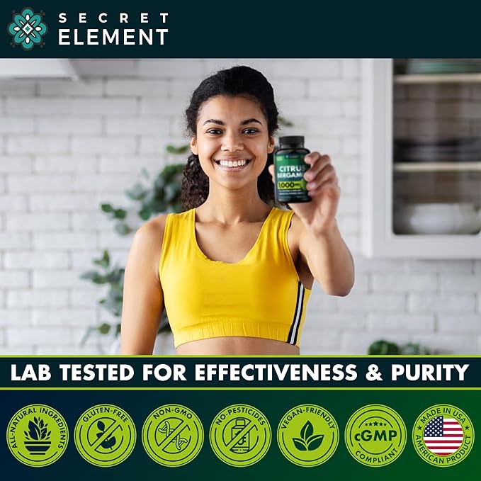 (2 PACK) Citrus Bergamot Extract 1000mg - Citrus Bergamot Supplement for Circulatory Health, Immunity, and Graceful Aging - 2x the potency of Citrus Bergamot 500mg - 240 Vegan Citrus Bergamot Capsules