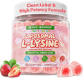 Liposomal L-Lysine Gummies 1200mg | High Absorption Immune & Skin Support | Vegan Amino Acid Supplement for Adults & Kids | Lips & Oral, Bone & Collagen Health | Non-GMO, Sugar-Free, 60 Gummies