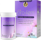 HPD Rx Pro-Fem #1 Vaginal Health Probiotic | Vaginal Probiotics | Clinically Proven to Promote Yeast & PH Balance, Urinary Tract Health | Feminine Probiotics | Works in 7 Days | 30 Capsules | 1 Pack