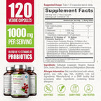 biophix D-Mannose 1000mg Capsules with Cranberry & Probiotics - D Mannose Supplements for Women - D-Mannose Pills for Urinary Tract & Bladder Health Support - Digestive Well-Being - 120 Vcaps