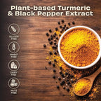 Pomona Wellness Organic Turmeric Supplement 2100 mg, USDA Organic, Non-GMO, Vegan, Turmeric Curcumin with Black Pepper for Absorption, for Joint Support and Immunity, 120 Tablets
