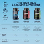 L-Arginine Capsules with L-Citrulline - Nitric Oxide Supplement - L Arginine and L Citrulline Blend - 120 Count - Vegan, Non-GMO Capsules for Performance, Endurance and Muscle Support - 2 Month Supply