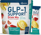 GLP-1 Support Drink Mix Powder for Women Men - Weight Loss Support Prebiotic Fiber Supplement - Daily Natural Drink Mix for Metabolism Reduce Bloating Fat Burn Gut Health Support