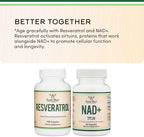 Double Wood Supplements NAD+ Anti Aging & Cell Regeneration | 500mg of 95% Pure NAD Plus Per Serving, 30 Day Supply | Similar to Nicotinamide Riboside | Third Party Tested, Vegan Safe, Non-GMO
