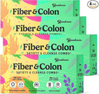 12g Fiber Gummies & Colon Gentle Cleanse - 720 Soft Chews 0 Sugar Fiber Gummies for Adults, 50 B Probiotics, Psyllium Husk & Senna - Colon Detox Cleanse for Gut Health, Regularity & Bloating Relief