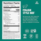 CHOMPS Grass Fed Beef Jerky Meat Snack Sticks, AIP Diet Compliant, Keto, Paleo, Whole30 Approved, Low Carb, Gluten Free, Sugar Free, Non-GMO, 90 Calories 1.15 Oz Stick, Italian Beef 10 Pack