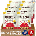 BIENA Chickpea Snacks - Crunchy Roasted Chickpeas - High Fiber Protein Snacks for Adults and Kids - 8-Pack, 5 Ounce - Barbecue