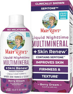 MaryRuth's Liquid Nighttime Liquid Multimineral + Skin Renew | Clinically Shown in Women to Reduce Fine Wrinkle & Improve Skin Firmness | Sepitone | NO Melatonin | Magnesium | Vegan | 15 Servings