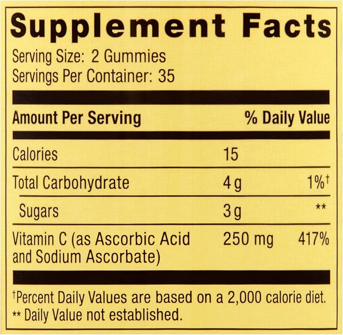 Spring Valley - Gummie Vitamin C 240 mg, 70 Orange Gummies