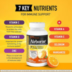 Airborne Vitamin C 1000mg (per Serving) - Citrus Chewable Tablets (96 Count in a Box) - Packaging May Vary