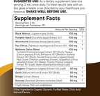 Black Walnut Wormwood Cleanse Drops - Liquid Soursop, Garlic, Pumpkin Seed, PAU D'Arco, Oil of Oregano, Turmeric, Berberine, Neem Extract, Hull Bark, Tincture - 8oz
