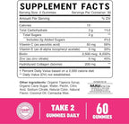 Collagen Gummies for Women | 200mg Hydrolyzed Collagen + 2500mcg Biotin, With Vitamin C, E & Zinc | Anti Aging, Hair Growth, Skin, Strong Nails | Non-GMO Gummy Vitamin Supplements | 60 Count
