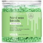 Sliick Hard Wax Beads for Hair Removal, Coconut Melon - Stripless Wax Beads for Face, Body & Sensitive Skin, DIY At-Home Waxing, 8 oz