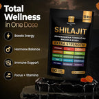 Shilajit Gummies 19 in 1 with Sea Moss, Ashwagandha, Tongkat Ali - Shilajit Pure Himalayan Organic Fulvic Acid Gummies- 90 Count