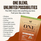 VitaHustle ONE Vegan Cinnamon Roll Protein Powder - 20g Plant Protein Meal Replacement with 86+ Superfoods & Greens, Probiotics + No Bloat Digestive Blend - Dairy Free, Gluten Free (15 Servings)