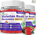 180 Count | Valerian Root Gummies with Melatonin & L-Theanine, Natural Valerian Root Extract Supplements for Deep Zzz, Relaxation & Calming, Mixed Berry Flavor, Sugar Free, Non-GMO