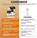 Turmeric Curcumin Capsules with Garlic & Black Pepper – Support Joint & Muscle Health* – 60 Vegan Capsules