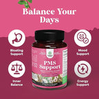 Bundle of PMS Support Supplement for Women – Hormone Balance for Period Cramps Ease, Menopause Bloating, Mood Swing and Krill Omega 3 Fish Oil Softgels 500mg - Concentrated Krill EPA & DHA Supplement