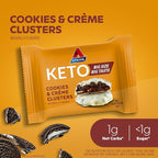 Atkins Keto Cookies & Crème Clusters, Gluten Free, High Fiber, Low Carb, Keto Friendly, 8 Count