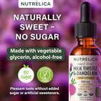 Milk Thistle & Dandelion Liver Support with Beet Root, Artichoke & Burdock – 1200mg Herbal Detox Formula, No Sugar, Alcohol-Free, Vegan, Non-GMO