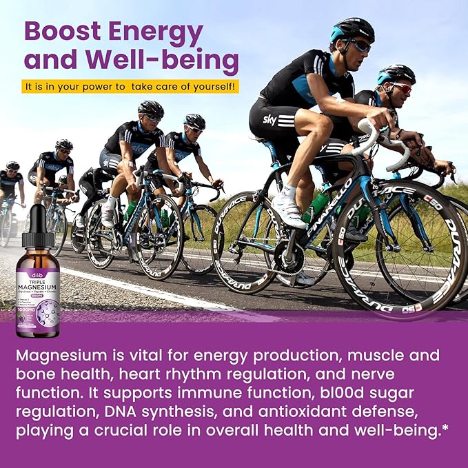 Liquid Magnesium Glycinate Supplement 1000mg, Calm Magnesium Citrate, Taurate Drops with Omega 3, Zinc, Ashwagandha, L-Theanine, Chamomile for Sleep, Mood, Stress Relief, Bone, Muscle, Grape Flavor
