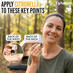 UpNature Citronella Oil Roll On – Camping Essentials - 100% Natural Citronella Essential Oil for Skin