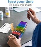 Extra Large Pill Organizer- XXL Pill Box 7 Day - Weekly Pill Organizer with AM PM Large Compartments Big Pill Case for Supplements Jumbo Pill Holder for Vitamins Huge Medicine Organizer 2 Times a Day