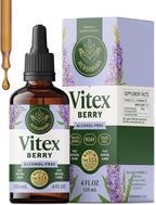 HERBAMAMA Vitex Chasteberry Supplement for Women - Natural Menopause Support* with Vitex Berry Tincture - Chaste Tree Berry Drops for Hormonal Balance & Cycle Support* - 84-Day Supply