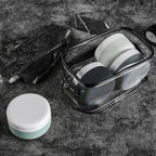 Kuangre Travel Containers for Toiletries, Silicone Cream Jars BPA-Free, Leak-proof 1.35oz Travel Size Containers, Portable Size Silicone Jars with Lid for Cosmetic Face Hand Body Cream (4 Pack)