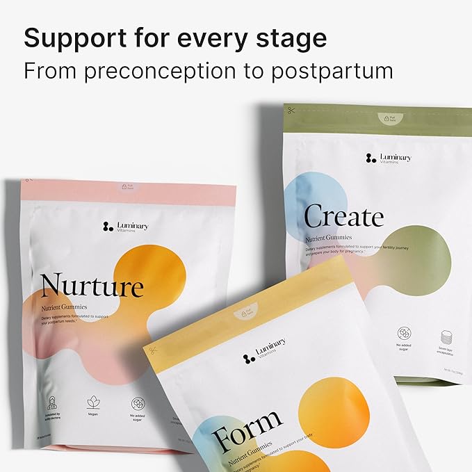 Create for Women | Doctor Formulated Fertility Gummy | 600mg CoQ10 + 27mg Iron + 1200mcg Folic Acid | Preconception & Egg Quality Support | Vegan & No Added Sugar (28 Day Supply)
