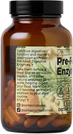 Santa Cruz Paleo, Pre-Feast Digestive Enzymes Supplement, Multi Enzyme for Women and Men, Fiber Supplement for Gut Health & Digestive Health, Gluten Free, Keto, Paleo, Sugar Free, 60 Capsules