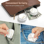 3 Pack Pill Box, Small Pill Case for Purse & Pocket, Cute Travel Medicine Organizer, Portable Medicine Container Holder to Hold Vitamins, Medication, Fish Oil & Supplement, White Marble