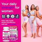 Probiotics for Women 50 Billion CFU – 10 Strains + Prebiotics for Vaginal Health, Digestive, Gut, PH Balance and Immune Health – Delayed Release Capsules, Non-GMO, Vegan, Support Nutrient Absorption