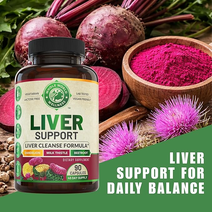 Advanced Liver Cleanse Detox & Repair Formula with Milk Thistle. Liver Detox & Support Supplement for Men & Women, USA Made. Liver Repair & Detox Support, 512mg