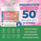 Probiotics for Women, 50 Billion CFU, 26 Unique Strains, Women's Probiotic and Prebiotics Support Digestive Health, w/ Cranberry, Hibiscus & D-Mannose for Vaginal PH Balance, Urinary, Gut (30 Caps)