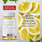 Sugar Free Vitamin D3 Gummies for Adults - Vegan Pectin-Based Gummy Vitamin D - 1,000 IU Natural Lemon Flavor - Gluten Free, Dairy Free, Soy Free Daily D3 Gummies for Women & Men - 60 Count