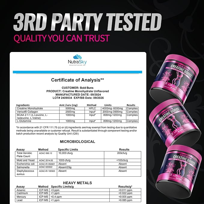 Creatine for Women – Supplement with Collagen & BCAA – Supports Muscle Development, Post-Workout Recovery, Skin Elasticity, Healthy Hair & Nail - (2 Pack x 30 Servings, Unflavored)