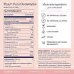 TRIP Electrolytes Powder Packets with Magnesium, Ashwagandha & Vitamin D. Peach Yuzu Daily Hydration Packets, Vegan, Electrolyte Drink Mix, Calming Hydration Powder, 20 Sachets
