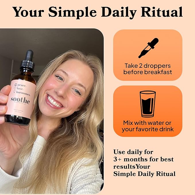 peace. love. hormones. Soothe Herbal Drops - Hormone Balance for Women - Helps Support Hormonal Balance, Menstrual Health & Helps Reduce PMS Discomfort