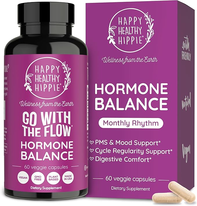 Hormone Balance for Women – PMS Support Supplement, Menopause & Perimenopause | Bloating Relief, Menstrual Cramp, Mood, PMDD | Chasteberry Supplements, Black Cohosh, Dong Quai | Vegan, Non-GMO, 60 Ct