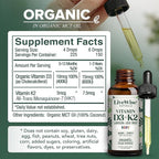 Live Wise Naturals Vitamin D3 K2 Drops for Babies - Concentrated Formulation, 225 Servings at 400 IU, 5 MCG (MK-7), Micro-Dose Dropper, Gentle Daily Supplementation, Early Development & Precise Dosing