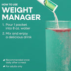 Nature's Way Weight Manager Drink Mix Packets, Supports Craving Management & Abdominal Fat Loss*(1), with Clinically Studied Ingredients, Plant-Based Fiber, No Sugar, Mixed Fruit Flavored, 30 Packets